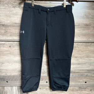 Under Armour S Black Softball Uniform Capri Pants Sporty Athletic Women Baseball